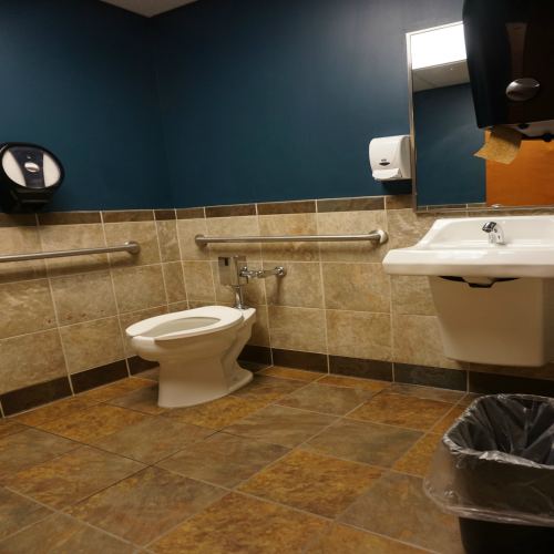 Where are you  going? (restroom) phrase image