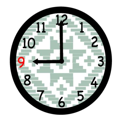 What time is it? Nine o'clock phrase image