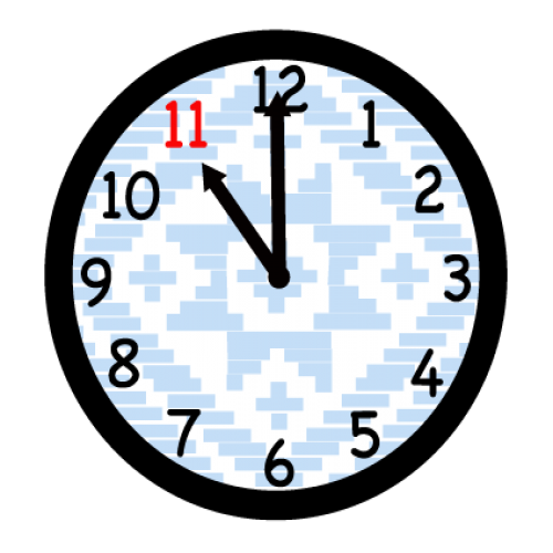 What time is it? Eleven o'clock phrase image