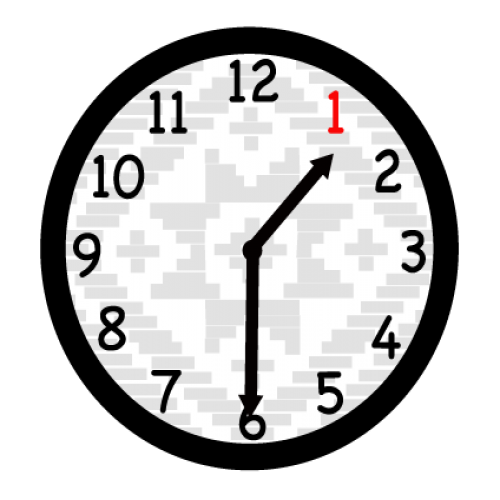 What time is it? one thirty phrase image