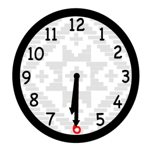 What time is it? six thirty phrase image