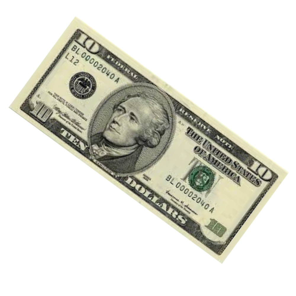 Ten Dollars word image