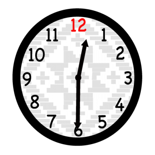 What time is it? twelve thirty phrase image