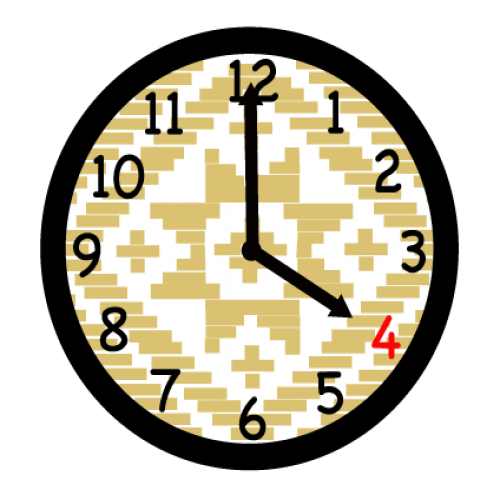 What time is it? Four o'clock phrase image