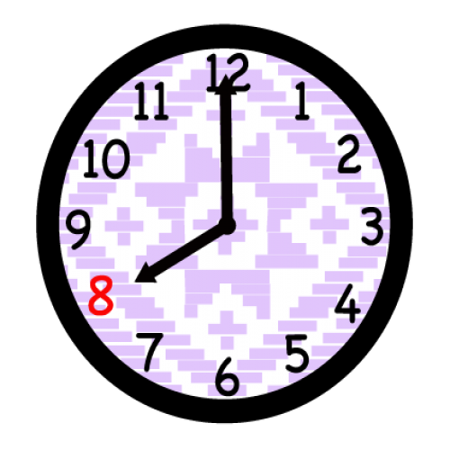 What time is it? Eight o'clock phrase image